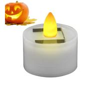 Raxove Velas de té con energía solar, Velas solares al aire libre impermeables | Velas LED reutilizables para velas de té - Sensor de iluminación recargable del anochecer al amanecer, parpadeo sin