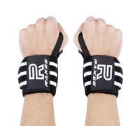 RAXUS Muñequeras para Cross Training, Soporte de Muñeca con Agarre Pulgar, Hecha de Nylon Elástico, Unisex (Blanco)