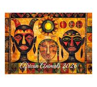 raxxa Agenda mensual premium African Animals 2026 - DIN A3 horizontal