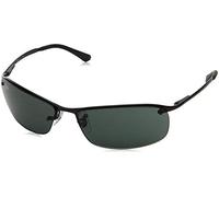 Ray-Ban 0RB3183, Gafas de sol, Negro (Marco: negro, color de la lente: verde clásico 006/71), 63 cm