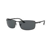 Ray-Ban 0RB3498 Gafas de sol, Rectangulares, Polarizadas, 64, Matte Black