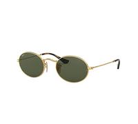 Ray - Ban Unisex RB3547N OVAL 001 Gafas de sol Metal Oro Verde G15 Redonda Normal