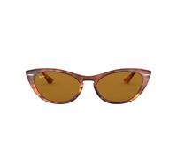 RAY-BAN 0RB4314N Gafas de Sol, Striped Brown, 53 para Mujer