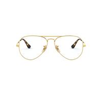 Ray - Ban Unisex Ray - Ban RX6489 AVIATOR 2500 Monturas ópticas Metal Oro Transparente Piloto Normal