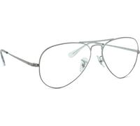Ray - Ban Unisex Ray - Ban RX6489 AVIATOR 2502 Monturas ópticas Metal Gris Transparente Piloto Normal