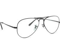Ray - Ban Unisex Ray - Ban RX6489 AVIATOR 2503 Monturas ópticas Metal Negro Transparente Piloto Normal