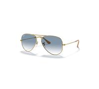 Ray-Ban Aviator Gradient Gafas De Sol Oro Arista Montura Azul Lentes 58-14