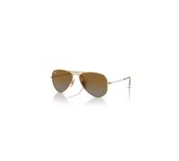 Ray-Ban Aviator Kids Gafas De Sol Oro Arista Montura Marrón Lentes Polarizado 52-14