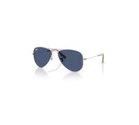 Ray-Ban Aviator Kids Gafas De Sol Plateado Montura Azul Lentes 50-13