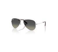 Ray-Ban Aviator Kids Gafas De Sol Plateado Montura Gris Lentes 52-14