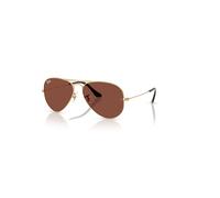 Ray-Ban Aviator Large Metal Gafas De Sol Oro Arista Montura Rojo Lentes 58-14