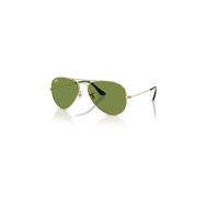 Ray-Ban Aviator Large Metal Gafas De Sol Oro Arista Montura Verde Lentes 58-14