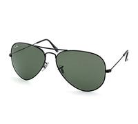 Ray-Ban Aviator Large Metal Gafas de sol para hombre, 002/37-Negro/Espejo Gris, 58 mm