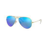 Ray-Ban Aviator Large Metal, Gafas de sol para Hombre, Dorado (Blue Flash), 62