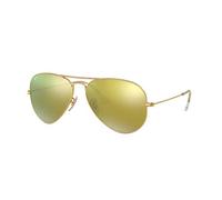 Ray-Ban Aviator Large Metal, Gafas de Sol Unisex Adulto, Dorado (Matte Gold), 58