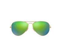 Ray-Ban Aviator Large Metal, Gafas de Sol Unisex Adulto, Dorado (Matte Gold/Cristal Green Mirror), 58
