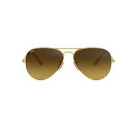 Ray-Ban Aviator Large Metal, Gafas de Sol Unisex Adulto, Marrón (Matte Gold/ / Brown Gradient Lens), 58 mm