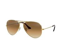 Ray-Ban Aviator Large Metal - Gafas de sol Unisex, Dorado (Crystal Brown Gradient Glass), 55 milímetros