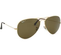 Ray - Ban Unisex Ray - Ban RB3025 AVIATOR 001/57 Gafas de sol Metal Oro Marrón Piloto Polarizado