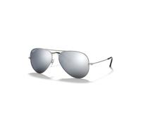Ray-Ban Aviator Mirror Gafas De Sol Plateado Montura Gris Lentes Polarizado 58-14