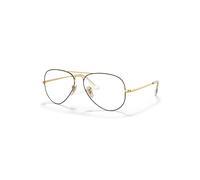 Ray-Ban Aviator Optics Oro Montura Transparente Lentes Polarizado 58-14