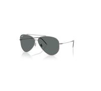 Ray-Ban Aviator Reverse Gafas De Sol Gunmetal Montura Gris Lentes Polarizado 62-11