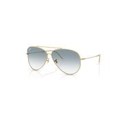 Ray-Ban Aviator Reverse Gafas De Sol Oro Arista Montura Azul Lentes 62-11