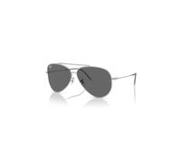 Ray-Ban Aviator Reverse Gafas De Sol Plateado Montura Gris Lentes 59-11
