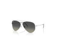 Ray-Ban Aviator Reverse Gafas De Sol Plateado Montura Gris Lentes 62-11