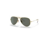 Ray-Ban Aviator Solid Gold Gafas De Sol Oro Montura Verde Lentes Polarizado 58-14