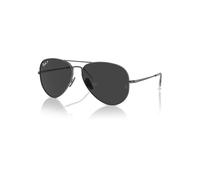 Ray-Ban Aviator Titanium Gafas De Sol Gunmetal Montura Negro Lentes Polarizado 62-14