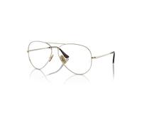 Ray-Ban Aviator Titanium Optics Oro Arista Montura Transparente Lentes Polarizado 58-14