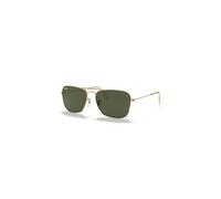 Ray-Ban Caravan Gafas De Sol Oro Arista Montura Verde Lentes 58-15
