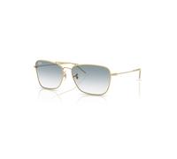 Ray-Ban Caravan Reverse Gafas De Sol Oro Arista Montura Azul Lentes 58-15
