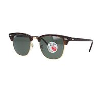 Ray - Ban Unisex RB3016 CLUBMASTER 990/58 Gafas de sol Acetato Tortuga G15 Cuadrada Polarizado