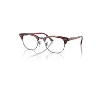 Ray-Ban Clubmaster Optics Rojo A Rayas Montura Transparente Lentes Polarizado 51-21