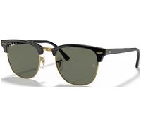 Ray - Ban Unisex RB3016 CLUBMASTER 901/58 Gafas de sol Acetato Negro Verde G15 Cuadrada Polarizado