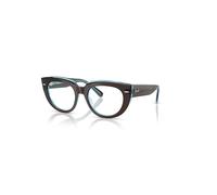 Ray-Ban Doreen Optics Marrón Sobre Transparente Azul Montura Transparente Lentes Polarizado 48-19