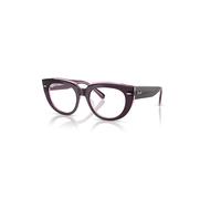 Ray-Ban Doreen Optics Violeta Sobre Rosa Transparente Montura Transparente Lentes Polarizado 48-19