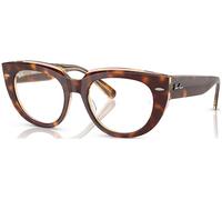 Ray-Ban Marcos cuadrados para gafas graduadas Doreen Rx5586 para mujer, Luz Havana en lente multicolor/demo, 50 mm
