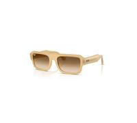 Ray-Ban Flacko Bio-based Gafas De Sol Beige Transparente Montura Marrón Lentes 53-20
