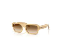 Ray-Ban Flacko Bio-based Gafas De Sol Beige Transparente Montura Marrón Lentes 56-20
