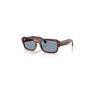 Ray-Ban Flacko Bio-based Gafas De Sol Habana A Rayas Montura Azul Lentes 53-20