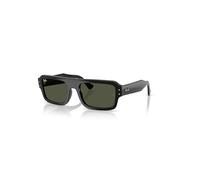 Ray-Ban Flacko Bio-based Gafas De Sol Negro Montura Verde Lentes 56-20