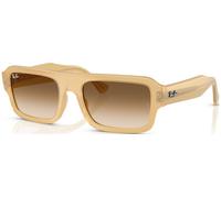 Ray-Ban Lukas Bio-based Gafas De Sol Beige Transparente Montura Marrón Lentes 56-20