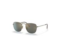 Ray-Ban Frank Titanium Gafas De Sol Oro Montura Azul Lentes Polarizado 51-20