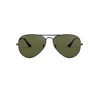 Ray-Ban - Gafas de Sol Aviador Aviator Large Metal, Gunmetal Crystal Green Polarized, 58