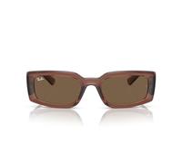 Ray-Ban Gafas de sol cuadradas Kiliane Rb4395 para mujer, Marrón transparente/marrón oscuro, 54 mm