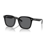 Ray-Ban Gafas de sol cuadradas RB4392D para hombre, Negro/Gris Oscuro Polarizado, 66 mm