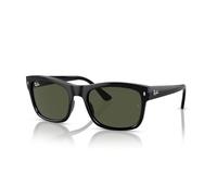 Ray-Ban Gafas de sol cuadradas Rb4428 para mujer, Negro/Verde, 56 mm
